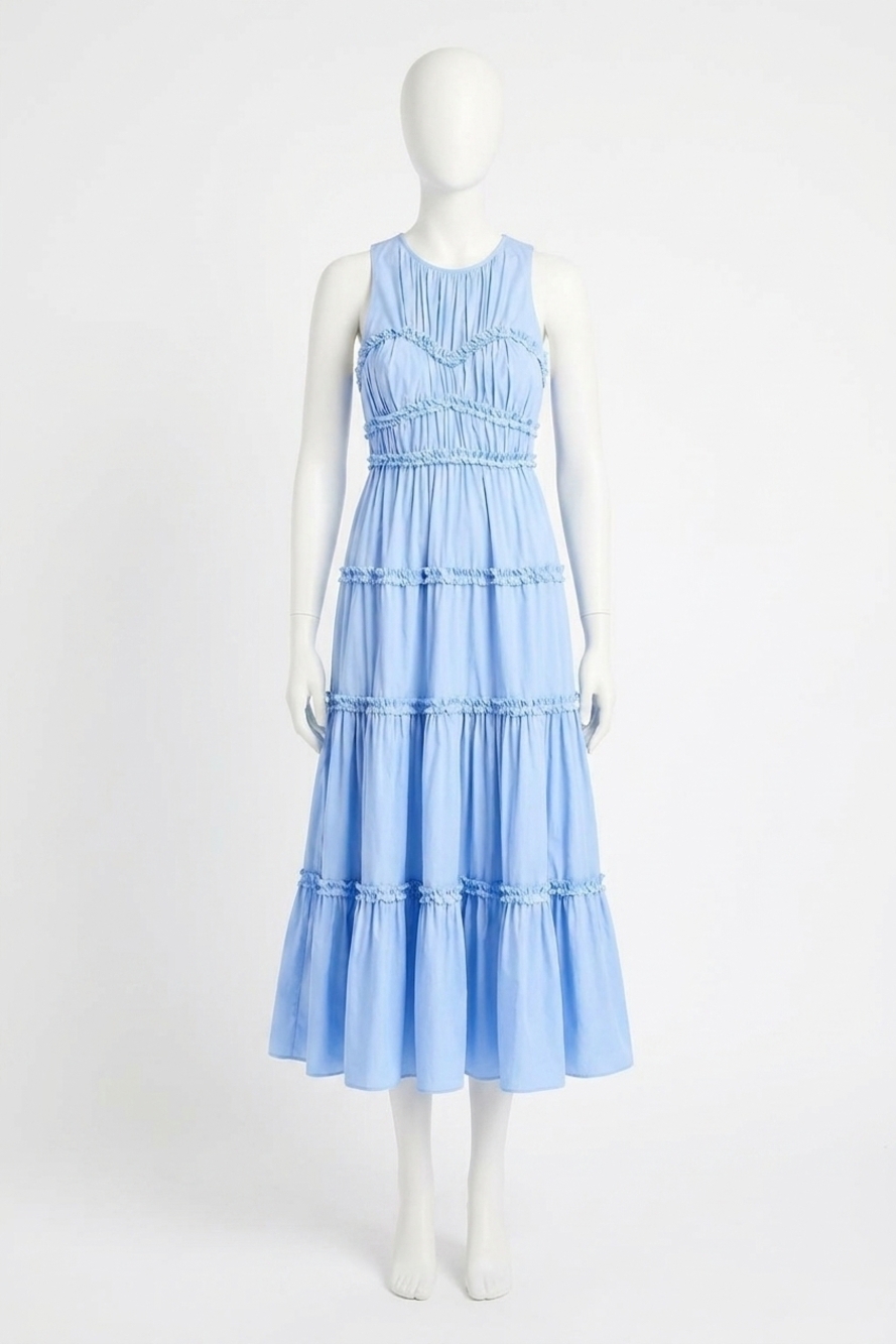 NEW CINQ A SEPT women's sirrina dress in baby blue